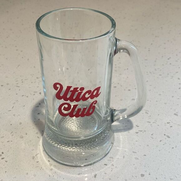 SALE Vintage Utica Club Beer Mug Drinking Glass With Handle - Picture 5 of 5